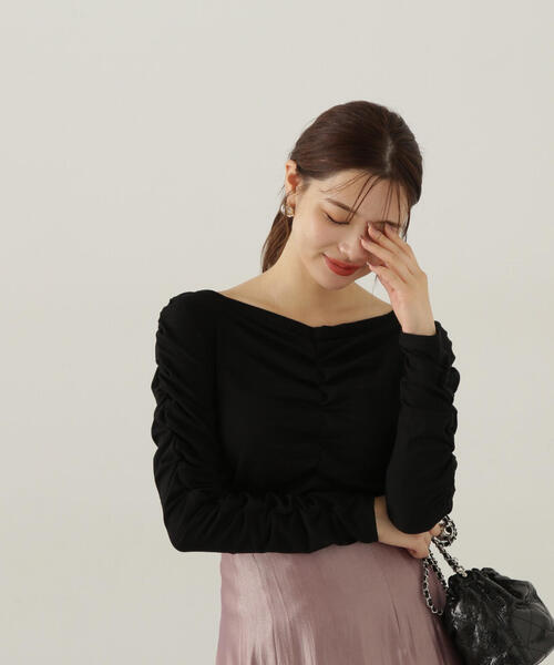 PROPORTION BODY DRESSING(プロポーションボディドレッシング)の「シャーリングロングT / 1214260903(Tシャツ/カットソー・レディース・ブラック/グレー/オフホワイト・FREE)」の19枚目の写真