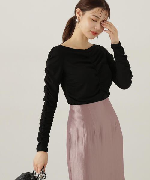 PROPORTION BODY DRESSING(プロポーションボディドレッシング)の「シャーリングロングT / 1214260903(Tシャツ/カットソー・レディース・ブラック/グレー/オフホワイト・FREE)」の21枚目の写真