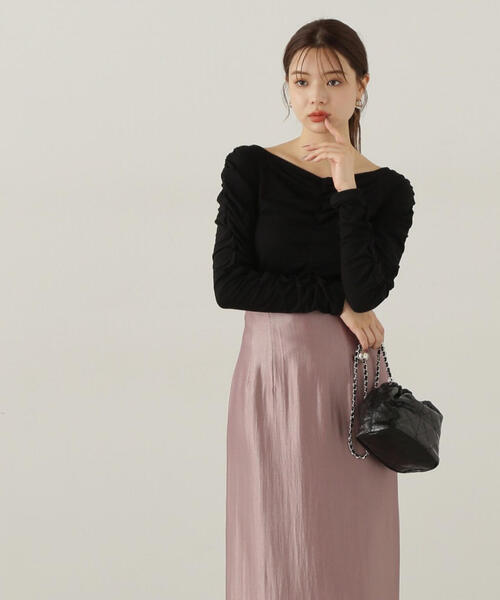 PROPORTION BODY DRESSING(プロポーションボディドレッシング)の「シャーリングロングT / 1214260903(Tシャツ/カットソー・レディース・ブラック/グレー/オフホワイト・FREE)」の22枚目の写真