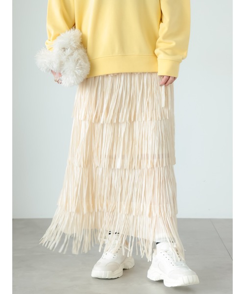 Lugnoncure（ルノンキュール）の「フリンジナロースカート