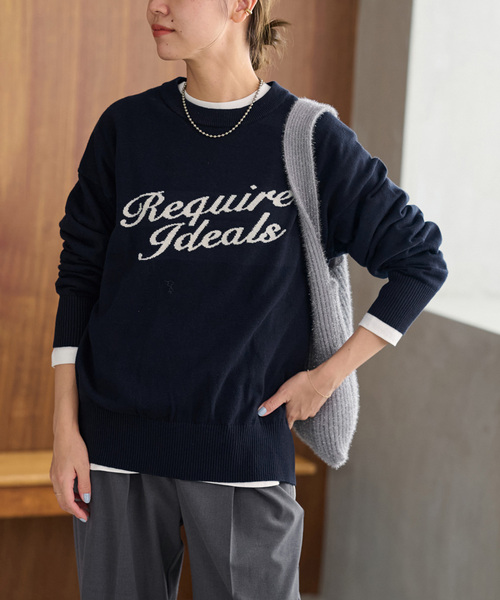 JOURNAL STANDARD relume(ジャーナルスタンダード レリューム)の「コットンカシミヤロゴニット(ニット/セーター・レディース・チャコールグレー/ネイビー/グリーン/ホワイト系その他・FREE)」の22枚目の写真