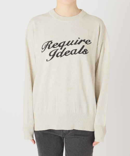 JOURNAL STANDARD relume(ジャーナルスタンダード レリューム)の「コットンカシミヤロゴニット(ニット/セーター・レディース・チャコールグレー/ネイビー/グリーン/ホワイト系その他・FREE)」の12枚目の写真
