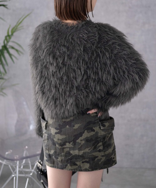 WEGO（ウィゴー）の「WEGO/シャギーショートプルオーバー（ニット/セーター・レディース・ホワイト系その他5/レッド/ライトグレー/ダークグレー・FREE）」の20枚目の写真