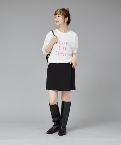 Rouge vif（ルージュヴィフ）の「【一部店舗限定】フロントロゴロンT Dans Un Reve（Tシャツ/カットソー・レディース・ピンク/スミクロ・フリー）」の8枚目の写真