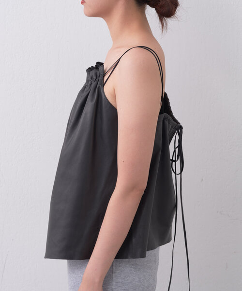 HERITANOVUM】レザーキャミブラウス