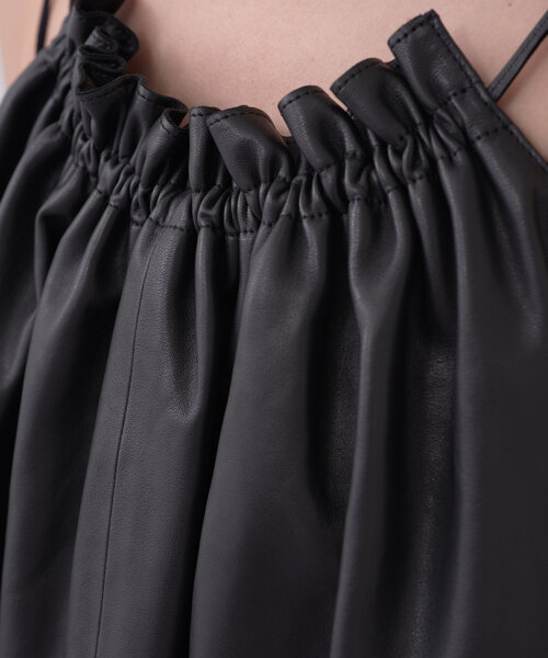 HERITANOVUM】レザーキャミブラウス