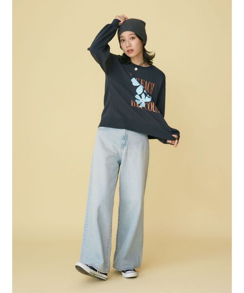 Ungrid（アングリッド）の「【WEB限定】フラワープリントスウェット（スウェット・レディース・イエロー/ライトグレー/チャコールグレー・FREE）」の7枚目の写真