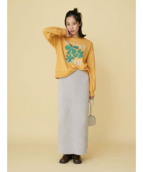 Ungrid（アングリッド）の「【WEB限定】フラワープリントスウェット（スウェット・レディース・イエロー/ライトグレー/チャコールグレー・FREE）」の13枚目の写真