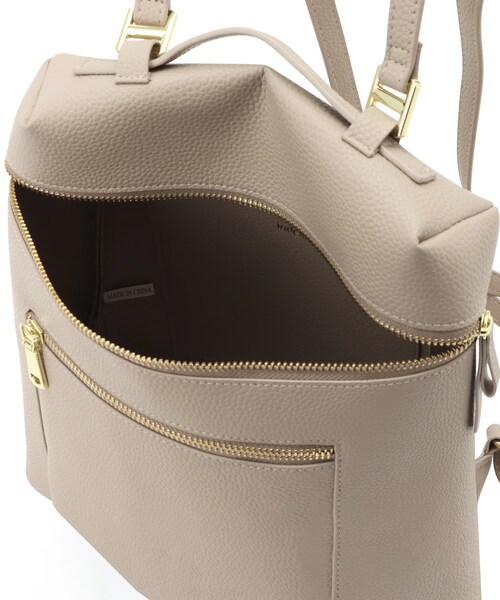 index（インデックス）の「◆フロントジップリュック（バックパック/リュック・レディース・ブラック/ベージュ・00）」の14枚目の写真