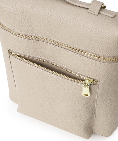 index（インデックス）の「◆フロントジップリュック（バックパック/リュック・レディース・ブラック/ベージュ・00）」の17枚目の写真