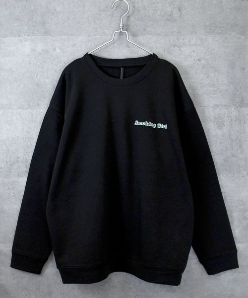 Ritzy（リッツィー）の「back print illustration sweat shirt/バックプリント イラスト スウェットシャツ レディース メンズ（スウェット・メンズ・グレー系その他/ブラック系その他/ホワイト系その他/ホワイト/ブラック/チャコールグレー・M/L/XL）」の9枚目の写真