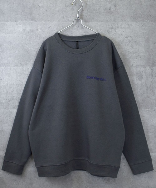 Ritzy（リッツィー）の「back print illustration sweat shirt/バックプリント イラスト スウェットシャツ レディース メンズ（スウェット・メンズ・グレー系その他/ブラック系その他/ホワイト系その他/ホワイト/ブラック/チャコールグレー・M/L/XL）」の11枚目の写真
