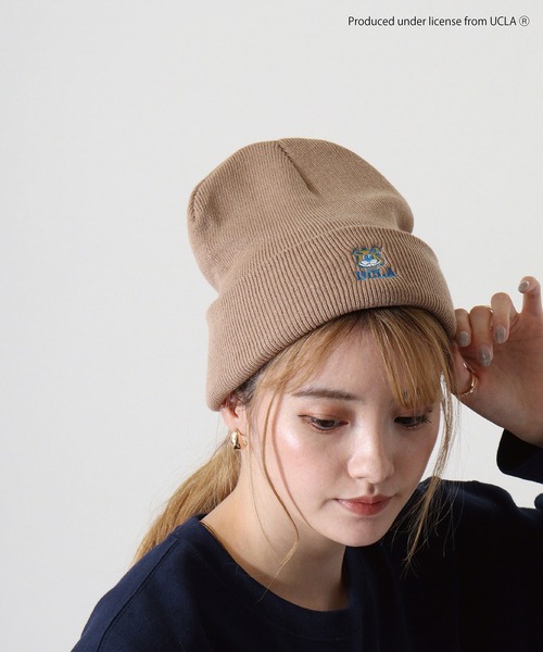 UCLA(ユーシーエルエー)の「UCLA Bear 刺繍 ニット帽子(ニットキャップ/ビーニー・メンズ・ベージュ/ブラック/オリーブ・FREE)」の13枚目の写真