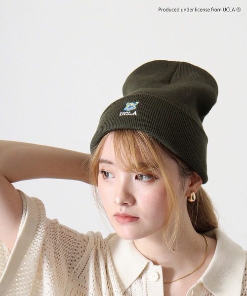 UCLA(ユーシーエルエー)の「UCLA Bear 刺繍 ニット帽子(ニットキャップ/ビーニー・メンズ・ベージュ/ブラック/オリーブ・FREE)」の16枚目の写真