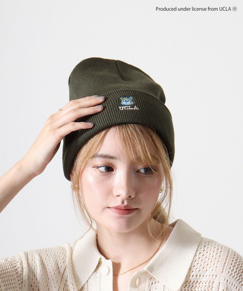 UCLA(ユーシーエルエー)の「UCLA Bear 刺繍 ニット帽子(ニットキャップ/ビーニー・メンズ・ベージュ/ブラック/オリーブ・FREE)」の15枚目の写真