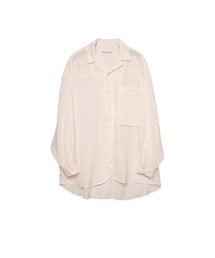 【INTERPLAY】Open Collar Over Size Shirt 【2：Solid】 (UINISEX)