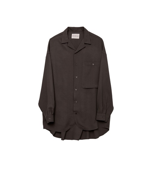 セール】【INTERPLAY】Open Collar Over Size Shirt 【2：Solid