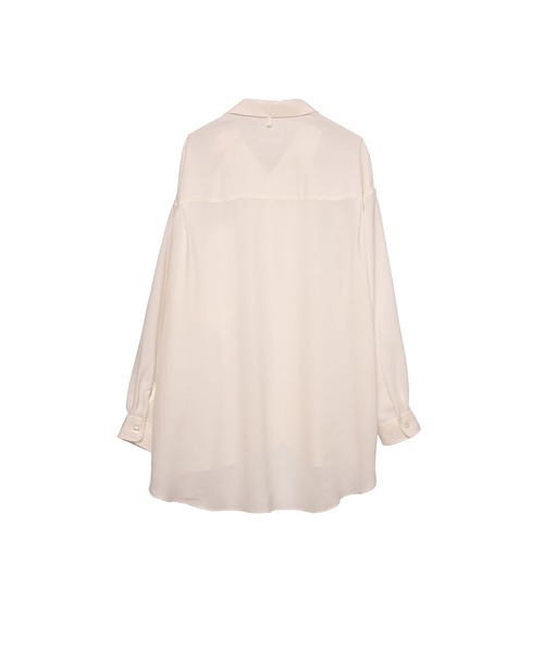 INTERPLAY(インタープレイ)の「【INTERPLAY】Open Collar Over Size Shirt 【2:Solid】 (UINISEX)(シャツ/ブラウス・メンズ・チャコールグレー/ホワイト/ブラック/ピンク・FREE)」の6枚目の写真