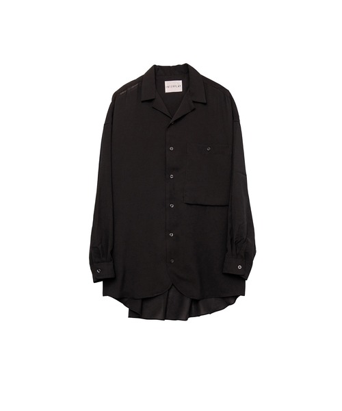 INTERPLAY(インタープレイ)の「【INTERPLAY】Open Collar Over Size Shirt 【2:Solid】 (UINISEX)(シャツ/ブラウス・メンズ・チャコールグレー/ホワイト/ブラック/ピンク・FREE)」の7枚目の写真