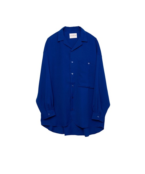 INTERPLAY】Open Collar Over Size Shirt 【2：Solid】 (UINISEX