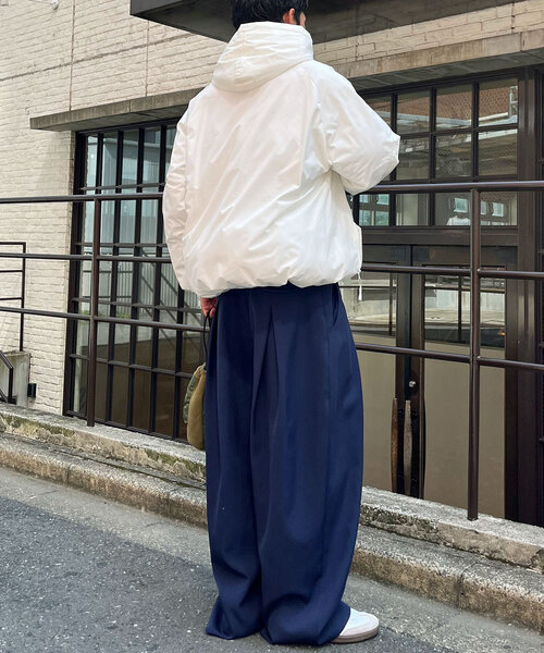 CIAOPANIC（チャオパニック）の「LEBEL7型中綿スタンドミリタリージャケット（ダウンジャケット/コート・レディース・ブラック/オフホワイト/チャコールグレー・LARGE/MEDIUM）」の16枚目の写真