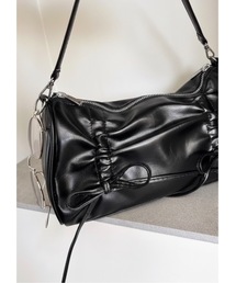 リボンギャザーショルダーバッグ