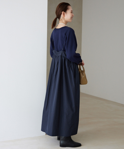 SLOBE IENA（スローブイエナ）の「《追加》タフタギャザーキャミワンピース（ワンピース・レディース・ブラック/ネイビー・36/38）」の22枚目の写真