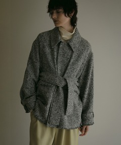 セール】ツイードパイピングミドルコート（その他アウター）｜Thevon