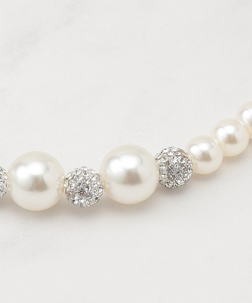 SHOO・LA・RUE（シューラルー）の「【セレモニー】フェイクパールパヴェネックレス（ネックレス・レディース・シルバー/ゴールド/ピンクゴールド・00）」の6枚目の写真