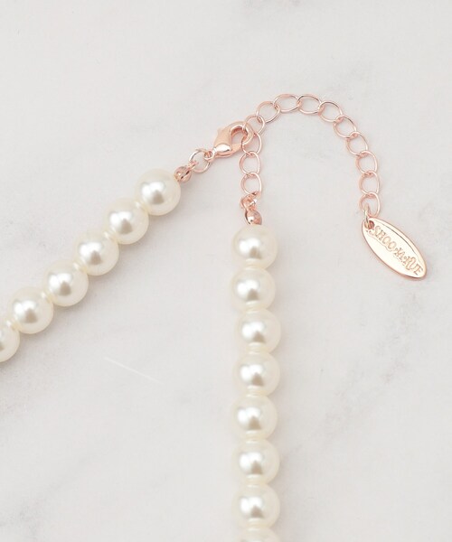 SHOO・LA・RUE（シューラルー）の「【セレモニー】フェイクパールパヴェネックレス（ネックレス・レディース・シルバー/ゴールド/ピンクゴールド・00）」の7枚目の写真