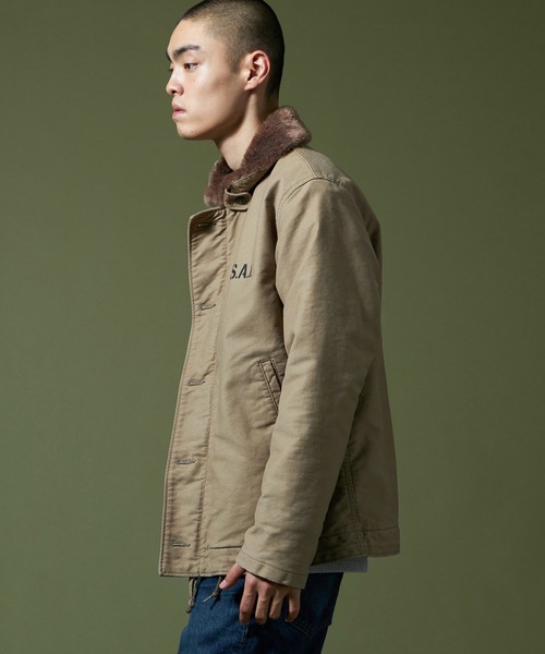 MARKAWAREデッキジャケット、ミリタリー MARKAWARE N-1 DECK JACKET A14C-02BL01C 「Area」