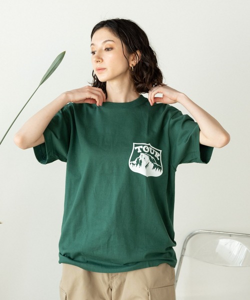 GOOD MOTIVE TEE（グッドモチーブティー）の「GOOD MOTIVE TEE/グッドモーティブティー 半袖Tシャツ（Tシャツ/カットソー・レディース・ホワイト系3/グリーン系2/ブラック系1/ホワイト系2/ホワイト系1/ホワイト系4/グリーン系1/ブラック系2・L/M）」の22枚目の写真