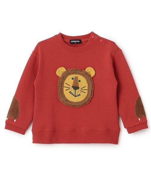 kladskap(クレードスコープ)の「ライオンアップリケトレーナー(スウェット・キッズ・ライトベージュ/レッド・80cm/90cm/100cm/110cm)」の3枚目の写真