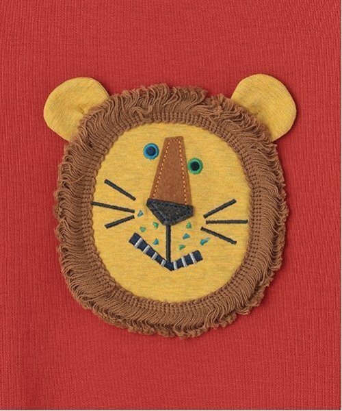 kladskap(クレードスコープ)の「ライオンアップリケトレーナー(スウェット・キッズ・ライトベージュ/レッド・80cm/90cm/100cm/110cm)」の6枚目の写真