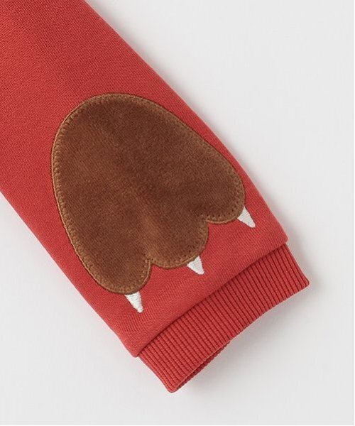 kladskap(クレードスコープ)の「ライオンアップリケトレーナー(スウェット・キッズ・ライトベージュ/レッド・80cm/90cm/100cm/110cm)」の7枚目の写真