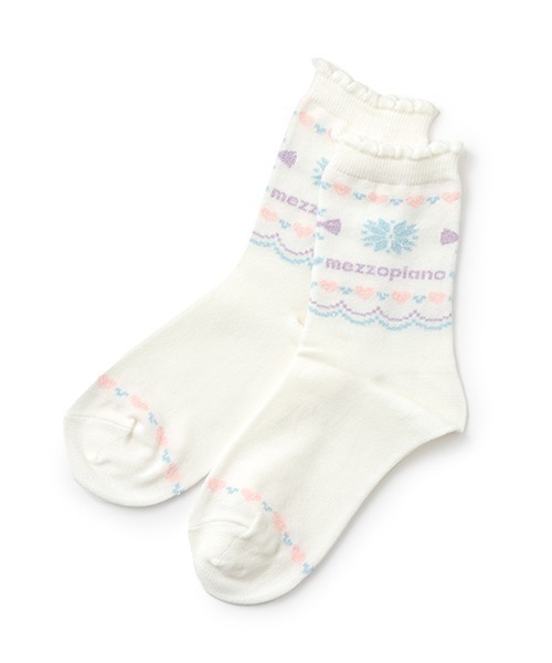 セール】ノルディック柄 クルーソックス（ソックス/靴下）｜mezzo