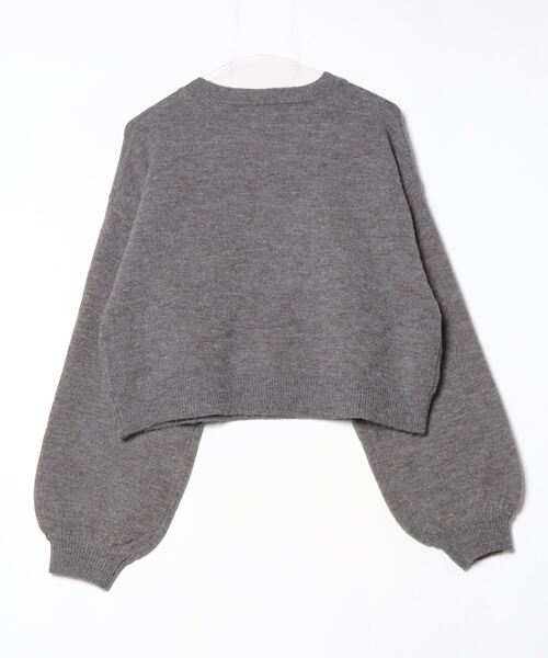 Per sist ence(パーシエンス)の「アルパカタッチ×フェザーロゴニットショートプルオーバー(ニット/セーター・レディース・ネイビー/ブラック/チャコールグレー/ベージュ・FREE)」の5枚目の写真