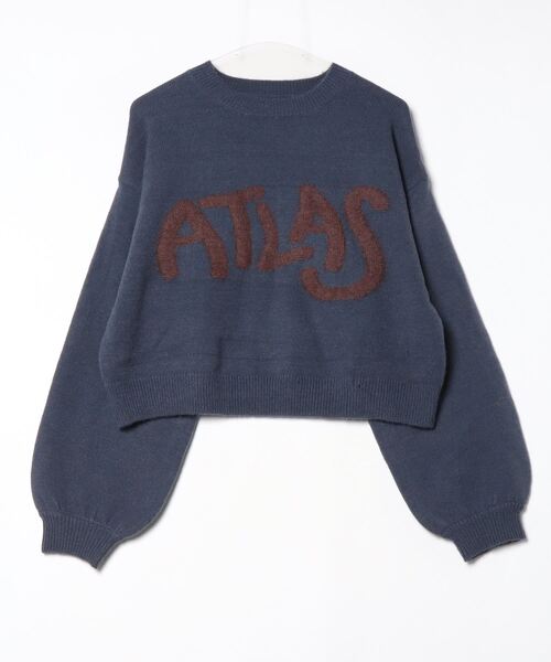 セール】アルパカタッチ×フェザーロゴニットショートプルオーバー