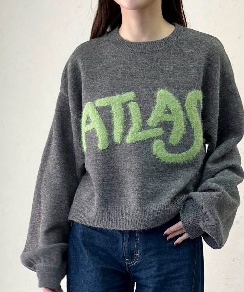 Per sist ence(パーシエンス)の「アルパカタッチ×フェザーロゴニットショートプルオーバー(ニット/セーター・レディース・ネイビー/ブラック/チャコールグレー/ベージュ・FREE)」の13枚目の写真