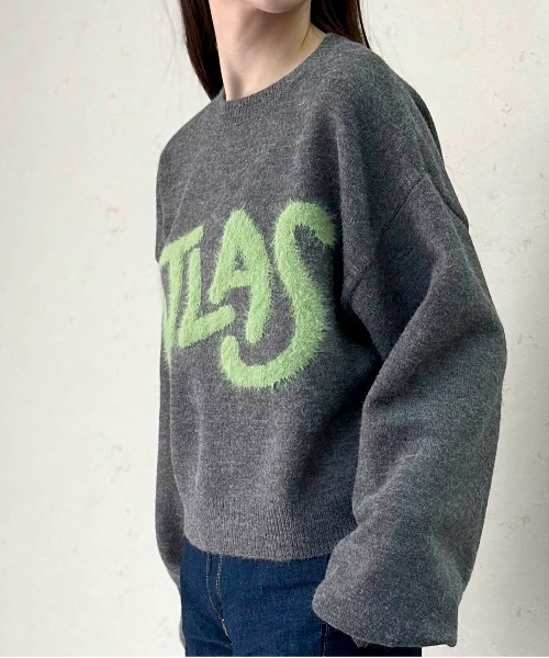Per sist ence(パーシエンス)の「アルパカタッチ×フェザーロゴニットショートプルオーバー(ニット/セーター・レディース・ネイビー/ブラック/チャコールグレー/ベージュ・FREE)」の15枚目の写真