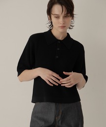 half-sleeve knit polo