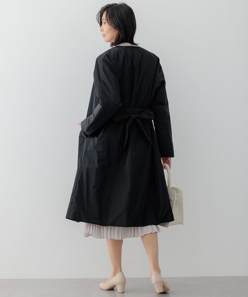 23区 S（ニジュウサンクチイサイサイズ）の「【撥水加工】中綿 パデット ドルマンコート（ダウンジャケット/コート・レディース・ベージュ系/ブラック系・34/30/32）」の6枚目の写真