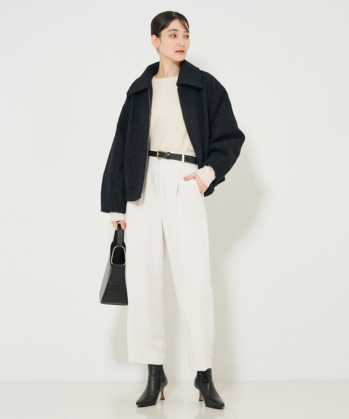 qualite scape(カリテ スケープ)の「ブークレブルゾン(ブルゾン・レディース・ネイビー/グレー/アイボリー・フリー)」の4枚目の写真