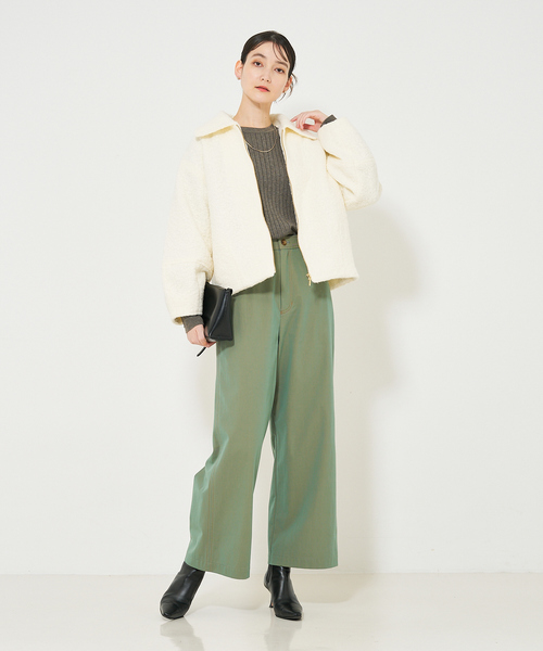 qualite scape(カリテ スケープ)の「ブークレブルゾン(ブルゾン・レディース・ネイビー/グレー/アイボリー・フリー)」の5枚目の写真