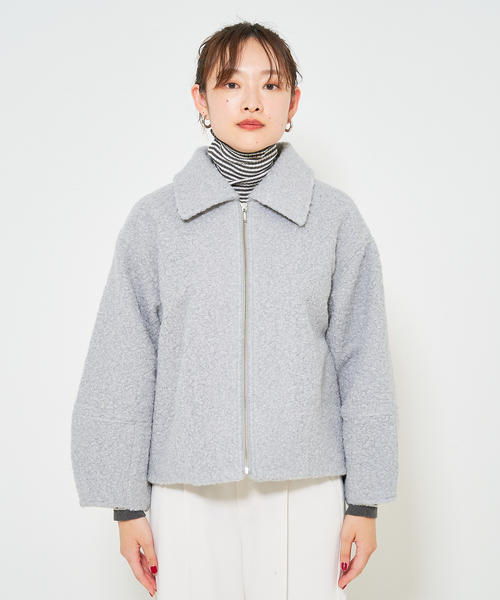 qualite scape(カリテ スケープ)の「ブークレブルゾン(ブルゾン・レディース・ネイビー/グレー/アイボリー・フリー)」の6枚目の写真