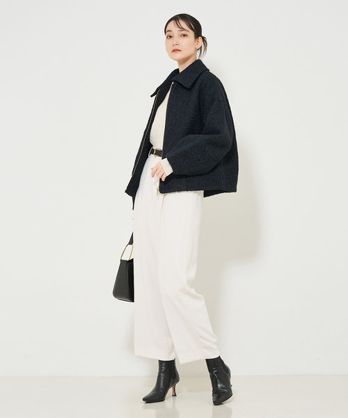 qualite scape(カリテ スケープ)の「ブークレブルゾン(ブルゾン・レディース・ネイビー/グレー/アイボリー・フリー)」の16枚目の写真