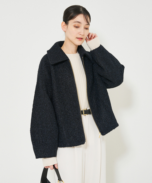 qualite scape(カリテ スケープ)の「ブークレブルゾン(ブルゾン・レディース・ネイビー/グレー/アイボリー・フリー)」の17枚目の写真