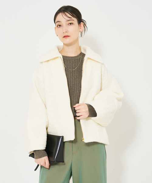 qualite scape(カリテ スケープ)の「ブークレブルゾン(ブルゾン・レディース・ネイビー/グレー/アイボリー・フリー)」の21枚目の写真