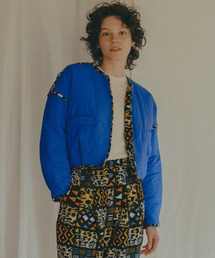 moyan ecri（モヤン エクリ）の「<moyan ecri>アフリカ生地使用 リバーシブルブルゾンAFRICA REVERSIBLE PADDED SHORT BLOUSON（ブルゾン）」
