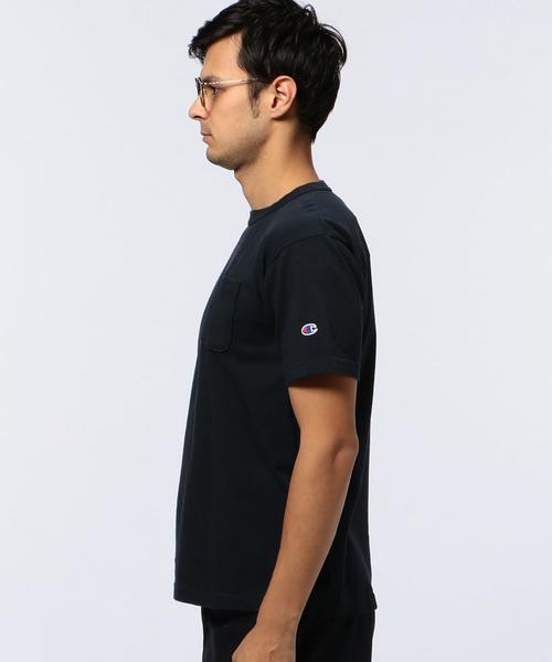 Champion(チャンピオン)の「<CHAMPION(チャンピオン)> POCKET TEE 1◆(Tシャツ/カットソー・メンズ・ホワイト/ネイビー・MEDIUM/X-LARGE/LARGE)」の5枚目の写真